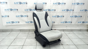Passenger seat Toyota Prius 50 19-22 with airbag, mechanical, heated, black-gray leather, dry-cleanable