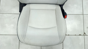 Passenger seat Toyota Prius 50 19-22 with airbag, mechanical, heated, black-gray leather, dry-cleanable