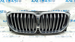 Radiator grill assembly BMW X5 G05 19-23 with radiator deflector louvers 3.0T with motor, X-LINE, chrome