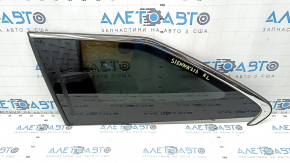 Rear left blind window glass Toyota Sienna 21-25 with chrome molding without curtain