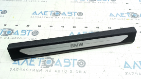 Door sill trim front right BMW X5 G05 19-23 black with chrome insert BMW, backlight, scratches