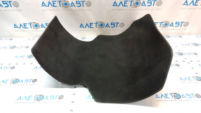 Tesla Model S 12-15 pre-restoration front trunk carpet, black, worn corners