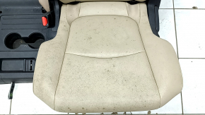 Rear row of seats 2nd row left Toyota Sienna 23-25 without Airbag, beige leather for 7 seats rusty at the bottom, dry cleaning, scratches on the lining