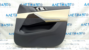 Door trim card front right BMW X5 G05 19-23 leather schwarz/Canberra-Beige