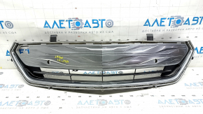 Lower grille of the front bumper Chevrolet Volt 16 - for parking sensors, chrome, sand, bumps, cracks, breaks, broken mount