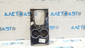Center console trim with cup holder Ford Edge 15-18 black type 2, scratch