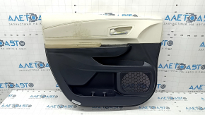 Door trim card front left Toyota Sienna 21-24 black with light gray, armrest beige leather, dry-cleanable