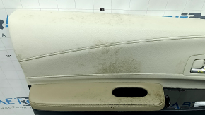Door trim card front left Toyota Sienna 21-24 black with light gray, armrest beige leather, dry-cleanable