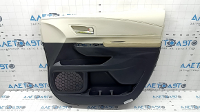 Door trim card front right Toyota Sienna 21-24 black with light gray, armrest beige leather, dry-cleanable