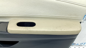 Door trim card front right Toyota Sienna 21-24 black with light gray, armrest beige leather, dry-cleanable