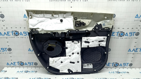 Door trim card front right Toyota Sienna 21-24 black with light gray, armrest beige leather, dry-cleanable