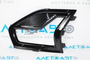 Front bumper grille left Ford Fusion mk5 19-20 under LED fog lights, gloss