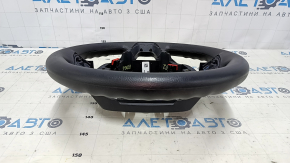 Bare steering wheel Ford Edge 15-18 black rubber, scratches, torn fasteners