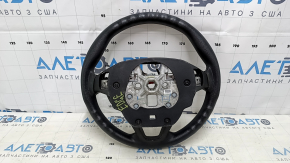 Bare steering wheel Ford Edge 15-18 black rubber, scratches, torn fasteners