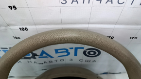 Naked steering wheel Nissan Rogue 14-16, beige rubber, worn, needs cleaning