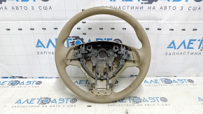 Naked steering wheel Nissan Altima 13-15 beige rubber, scratches, worn, needs cleaning