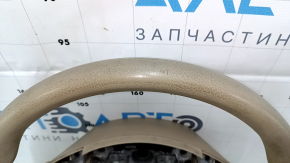 Naked steering wheel Nissan Altima 13-15 beige rubber, scratches, worn, needs cleaning