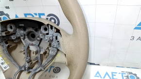 Naked steering wheel Nissan Altima 13-15 beige rubber, scratches, worn, needs cleaning