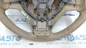 Naked steering wheel Nissan Altima 13-15 beige rubber, scratches, worn, needs cleaning