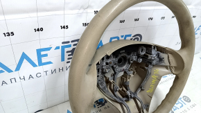 Naked steering wheel Nissan Altima 13-15 beige rubber, scratches, worn, needs cleaning