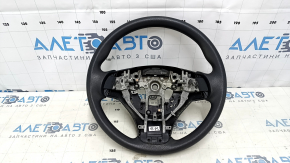 Bare steering wheel Nissan Rogue 14-16 rubber black, broken fasteners, needs cleaning