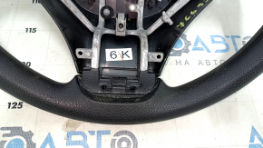 Bare steering wheel Nissan Rogue 14-16 rubber black, broken fasteners, needs cleaning