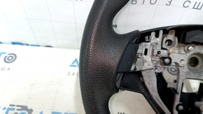 Bare steering wheel Nissan Rogue 14-16 rubber black, broken fasteners, needs cleaning