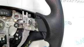 Bare steering wheel Nissan Rogue 14-16 rubber black, broken fasteners, needs cleaning