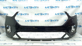 Front bumper bare Ford Escape MK3 17-19 rest black, cracks in fasteners, scratches