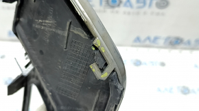 Front bumper grille left Ford Fusion mk5 17-18 under fog lights LED gloss, with chrome molding, broken mount, sand