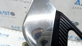 Front bumper grille left Ford Fusion mk5 17-18 under fog lights LED gloss, with chrome molding, broken mount, sand