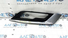 Front bumper grille right Ford Fusion mk5 17-18 under fog lights LED gloss, with chrome molding, sand