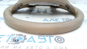 Naked steering wheel Nissan Pathfinder 13-16 beige leather, for dry cleaning, scratches, rubbed