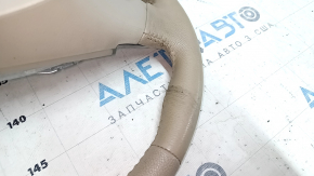 Naked steering wheel Nissan Pathfinder 13-16 beige leather, for dry cleaning, scratches, rubbed