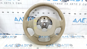 Naked steering wheel Nissan Pathfinder 13-16 beige leather, for dry cleaning, scratches, rubbed