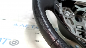 Naked steering wheel Nissan Versa Note 13-19 leather black, scratches