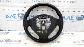Naked steering wheel Nissan Versa Note 13-19 leather black, scratches