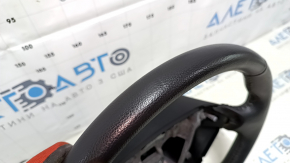 Naked steering wheel Nissan Versa Note 13-19 leather black, scratches, bumps