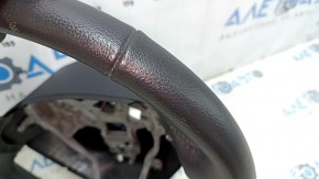 Naked steering wheel Nissan Versa Note 13-19 leather black, scratches, bumps