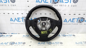 Naked steering wheel Nissan Versa Note 13-19 leather black, scratches, bumps
