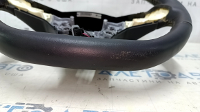 Naked steering wheel Nissan Sentra 20-23 leather black with heating, scratches, needs cleaning, bumps