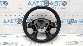 Naked steering wheel Nissan Pathfinder 13-17 leather black, heated, for dry cleaning, scratches, scuffs
