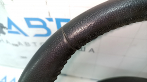 Naked steering wheel Nissan Sentra 13-19 black leather, scratches, abrasions, needs cleaning