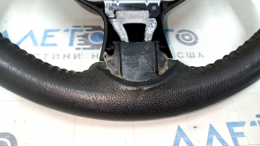 Naked steering wheel Nissan Sentra 13-19 black leather, scratches, abrasions, needs cleaning