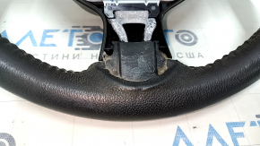 Naked steering wheel Nissan Sentra 13-19 black leather, scratches, abrasions, needs cleaning