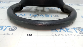 Naked steering wheel Nissan Sentra 13-19 black leather, scratches, abrasions, needs cleaning