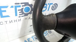 Naked steering wheel Nissan Sentra 13-19 black leather, scratches, abrasions, needs cleaning