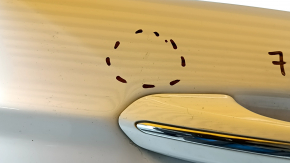 Door assembly rear left Ford Fusion mk5 13-17 keyless, white YZ, bumps, web and scratches on the trim