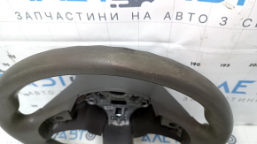 Naked steering wheel Nissan Versa 12-19 usa dark gray, rubber, worn, needs cleaning
