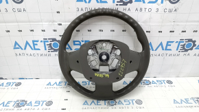 Naked steering wheel Nissan Versa 12-19 usa dark gray, rubber, worn, needs cleaning